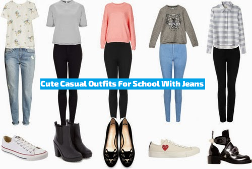 7 Cute Casual Outfits For School With Jeans